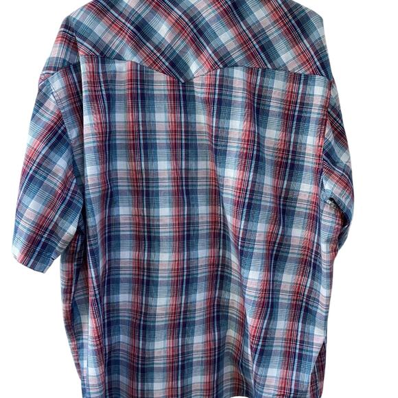 Wrangler VTG Rustler 2X Western short Sleeve Patriotic with silver accents - Picture 7 of 11